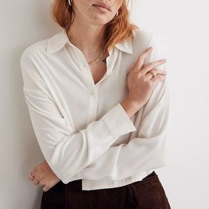 Madewell Lusterweave Hartfield Crop Shirt